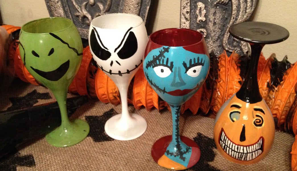 Nightmare Before Christmas Character Wine Glasses - Mad Like Alyce