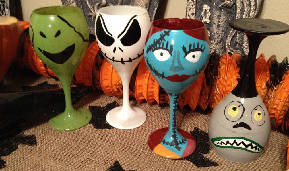 Nightmare Before Christmas Character Wine Glasses - Mad Like Alyce