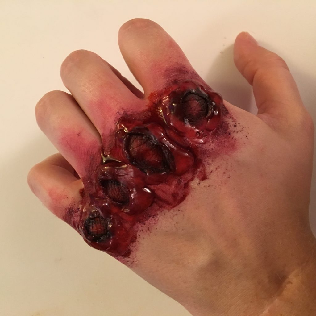 Scraped knuckles makeup