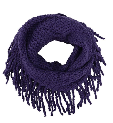 knit purple infinity scarf